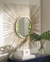 Warmstead Furniture - Ashley Furniture - Elspeth Mirror - Accent Mirror / Gold Finish - A8010124